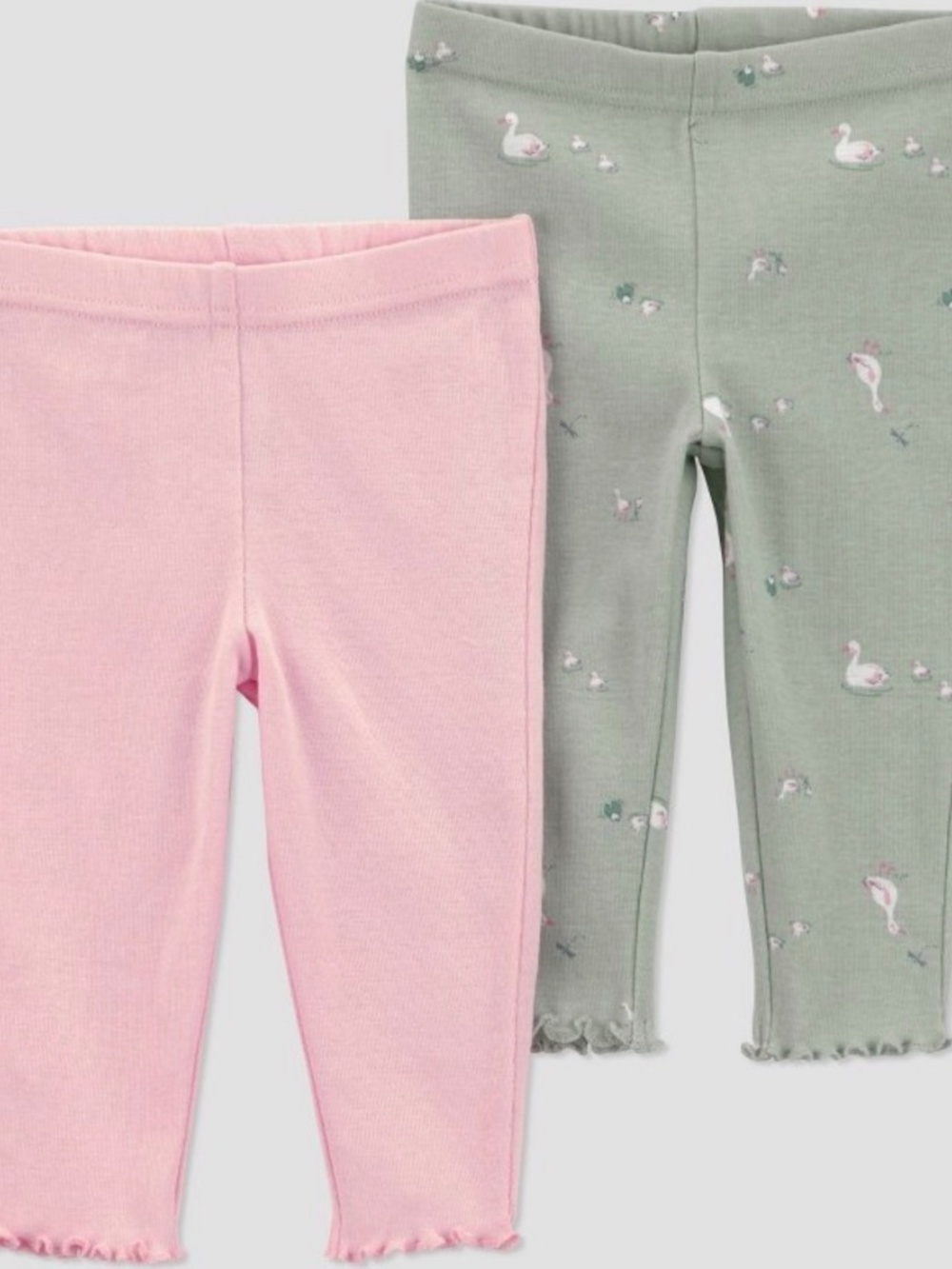Carters Baby Girl 2pack Duck Pants size 12 months NWT